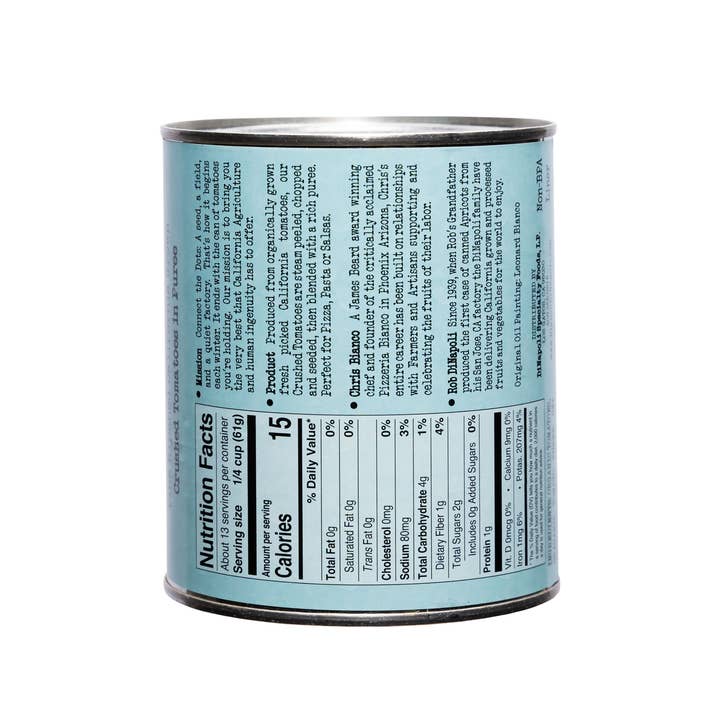 Bianco Dinapoli - Wholesale Canned Vegetables - Bianco DiNapoli 28oz Organic Crush & Puree (6 ct)