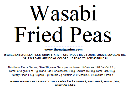 The Nut Garden, Sweetables, Utah Truffles - Wholesale Nuts - Wasabi Fried Peas (12 oz)1