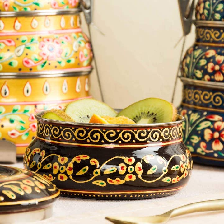 Mytri Designs - Wholesale Food Storage Container - Tiffin Box with Three Tiers4