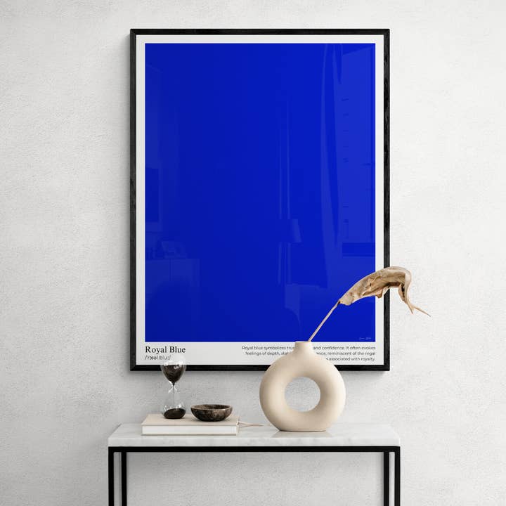 Poster couleur bleu royal pour la vente par T:mi Söderholm Jonna