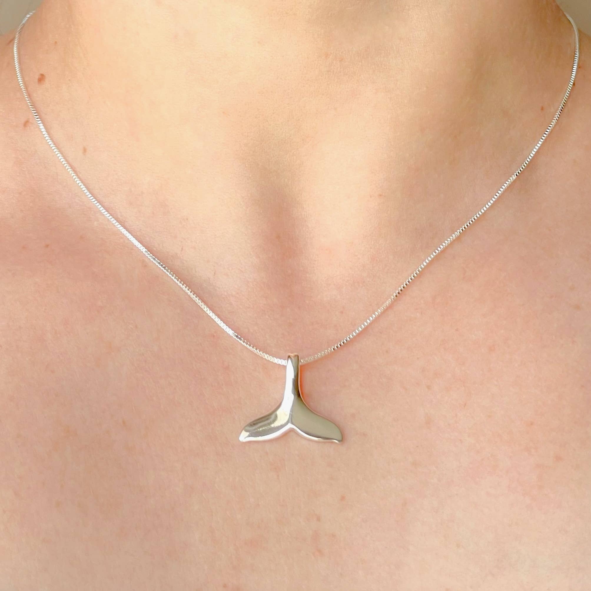 Blueyejewelry – wholesale Pendant/charm necklace – Whale Tail Necklace - 925 Sterling Silver Mermaid Pendant 5