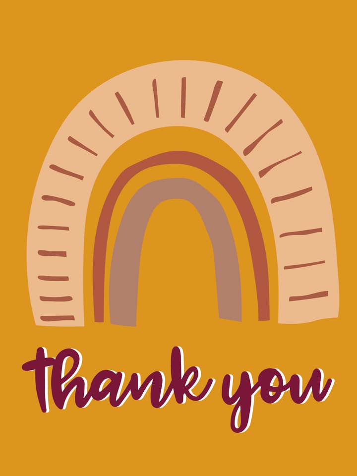 Thank You Rainbow for wholesale by Cards by Dé