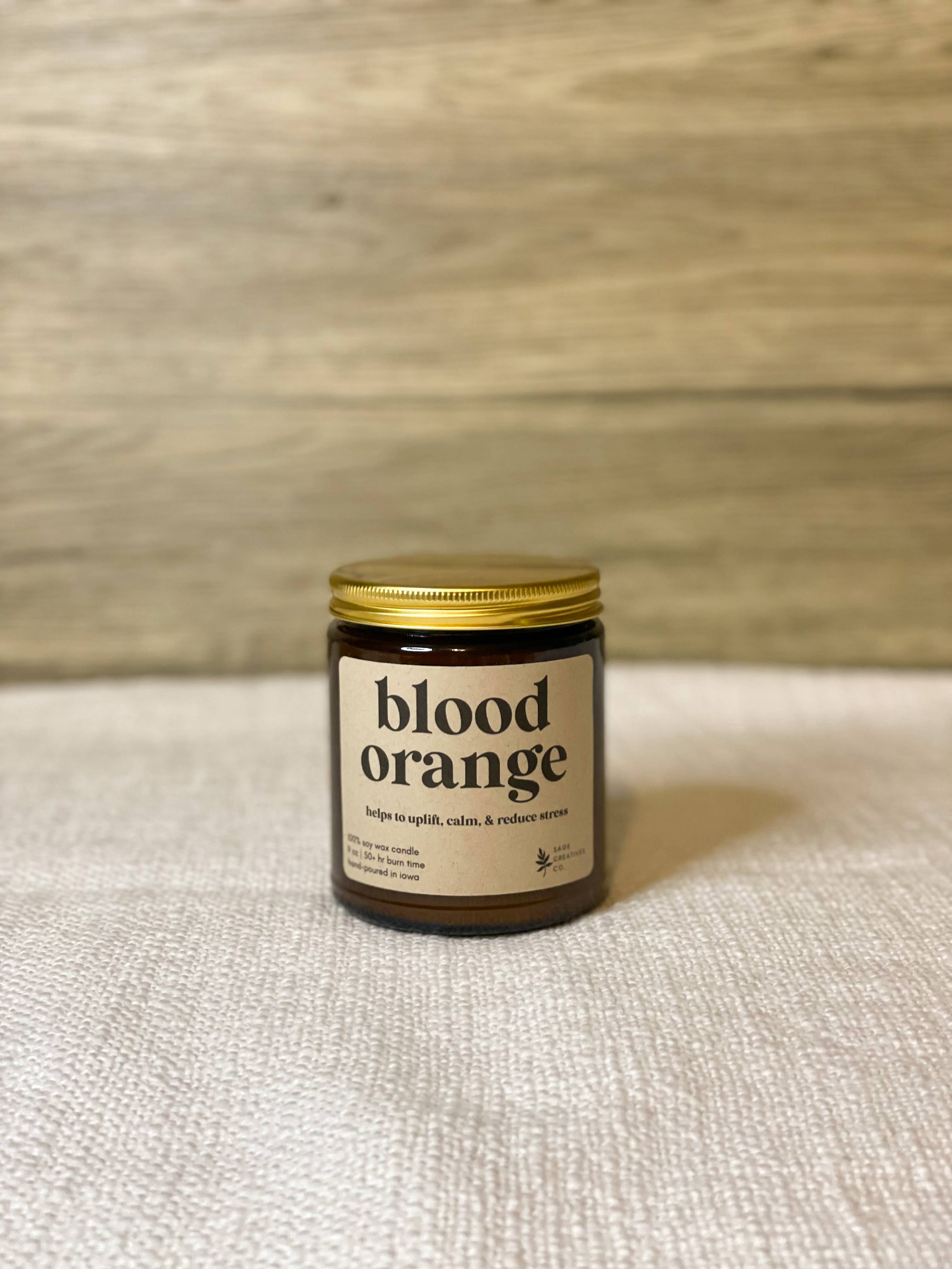 Sage Candle Co. - Vente Bougie en bocal - Blood Orange - Bougie d'aromathérapie à 100 % à la cire de soja3