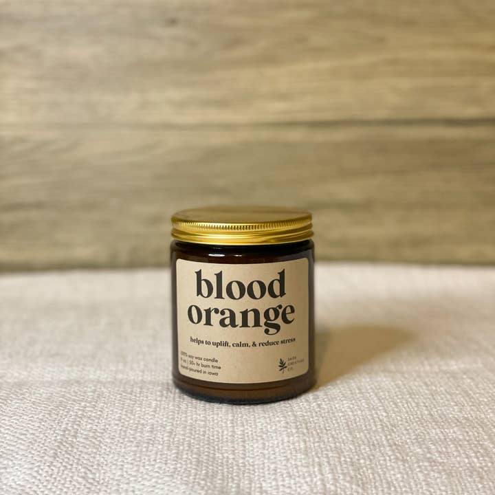 Sage Candle Co. - Vente Bougie en bocal - Blood Orange - Bougie d'aromathérapie à 100 % à la cire de soja3