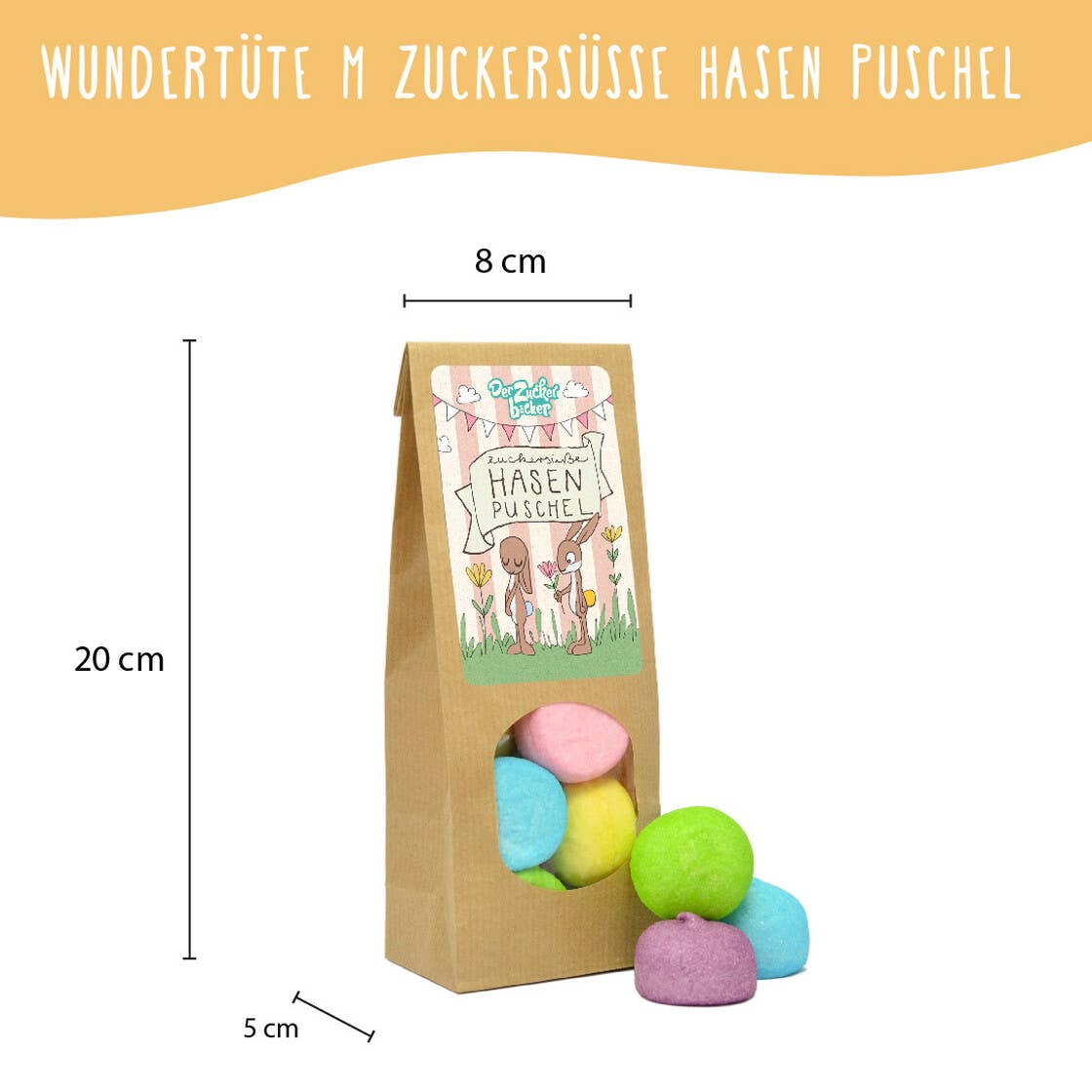 Der Zuckerbäcker – Großhandel Marshmallows – Wundertüte Hasenpuschel Bunte Marshmallows im Mix zu Ostern4