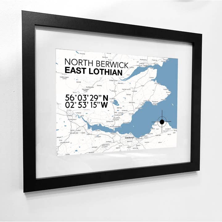 North Berwick Landmark Map for wholesale by SeaKisses