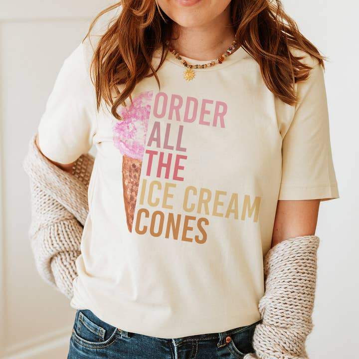 Order All the Ice Cream Cones Tee Shirt for wholesale by WhiteWolfeDesign
