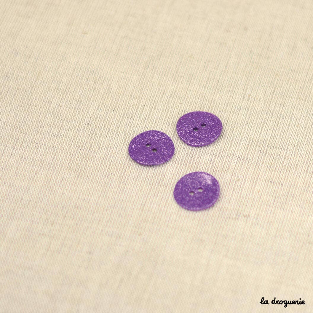 LA DROGUERIE - Vendita all'ingrosso Bottone a pressione/da cucire - Pulsante Akoya Songe glitterato 20 mm1