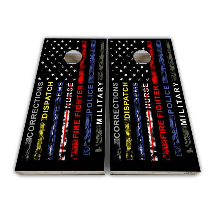 First Responder Cornhole Wraps — Cornhole Wraps — Cornhole Skins — Vinylfolie — laminiertes Set für den Großhandel von Cornhole Stop, LLC