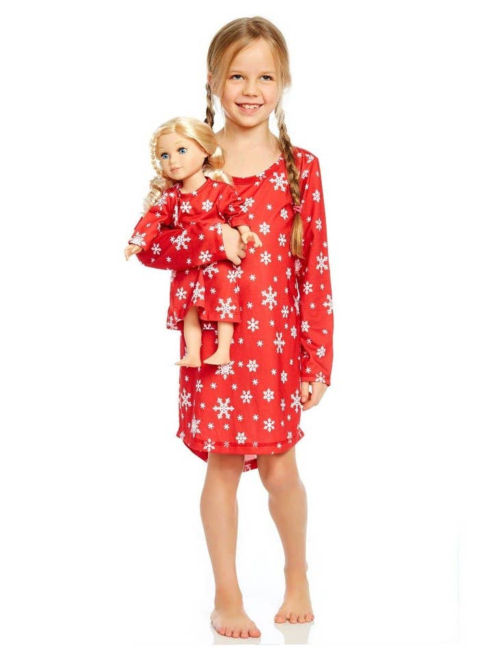 Leveret Pajamas - Wholesale Nightdress - Kids - Kids Girl & Doll Nightgown11