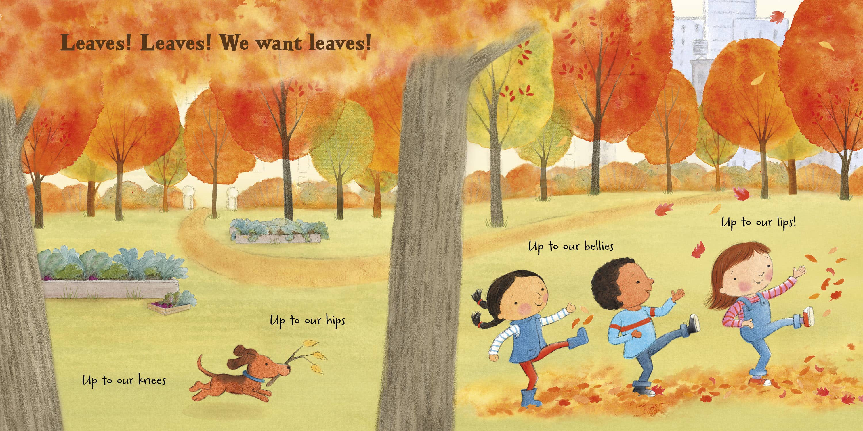 Sleeping Bear Press - Wholesale Preschool Book (3-5) - We Want Leaves ! A Fall Chant Picture Book1