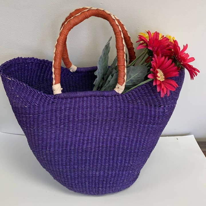 Gitzell FairTrade - Wholesale Grocery/Shopping Bag - U-Shopper Tote Basket Bag, Solid13