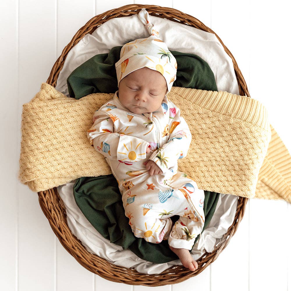 Snuggle Hunny - Wholesale Jumpsuit – Baby - Beach Fun Organic Snugglesuit Convertible Romper2