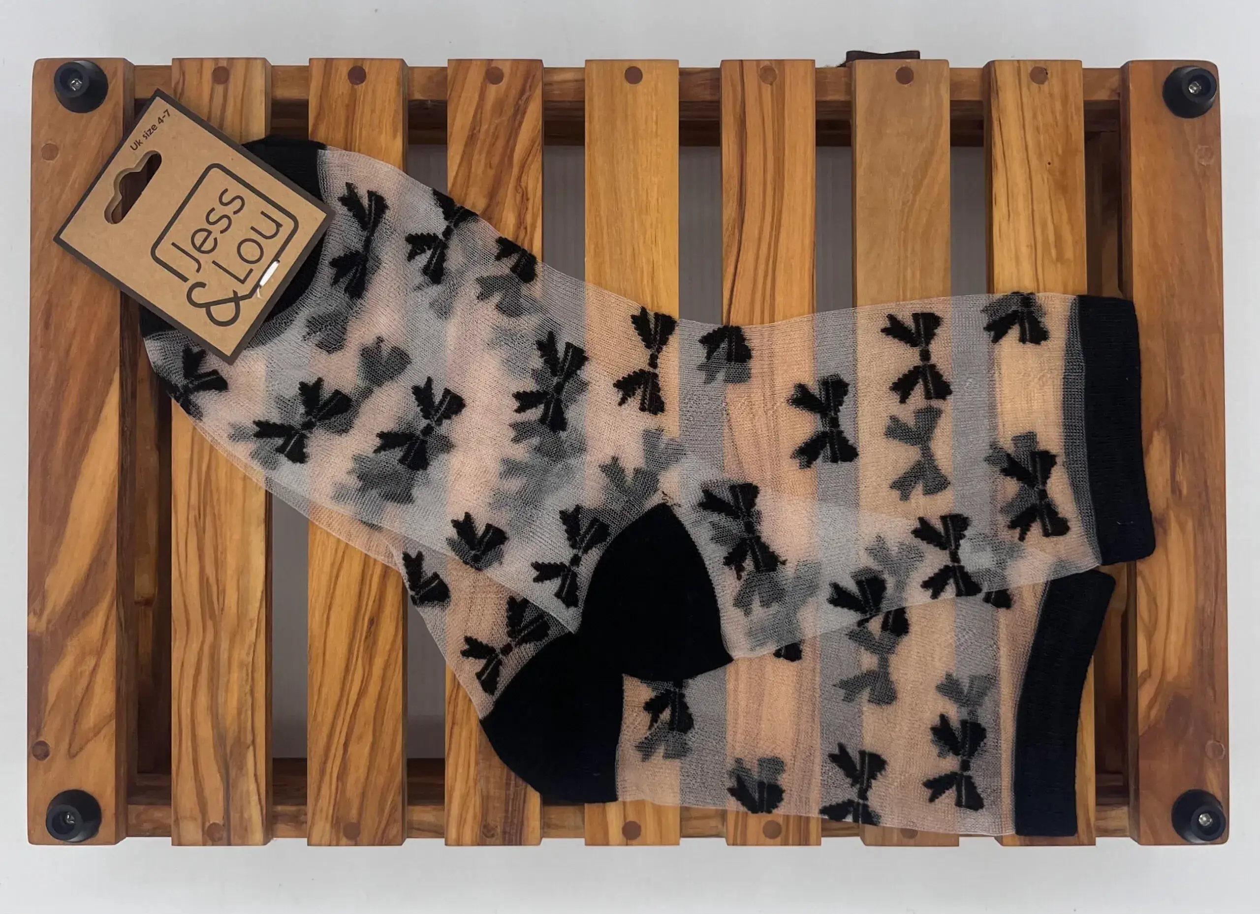 Jess & Lou – wholesale Socks – Women's – Footwear Elegance - Fashion Mesh Socks3