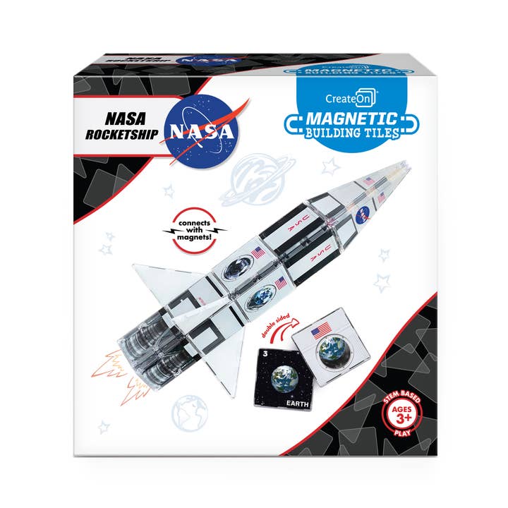 Conjunto de Azulejos Magnéticos NASA Rocketship por atacado de CreateOn