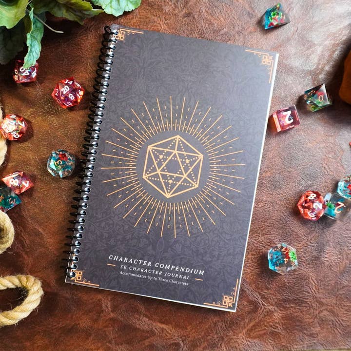 Character Compendium D&D 5e Multi-Character Journal for wholesale by Minva Tabletop Design Co