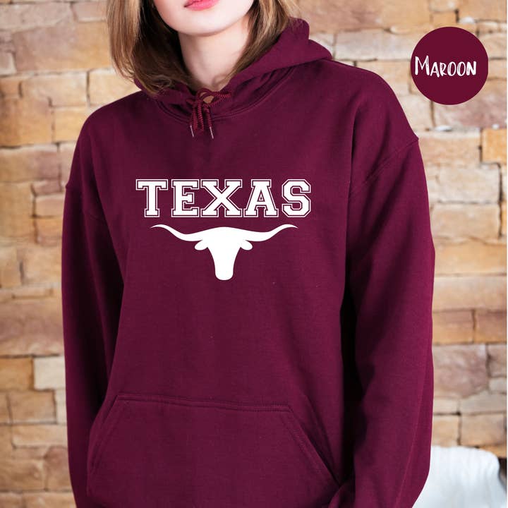 Sweat à capuche Texas Longhorn pour la vente par CindyL Boutique