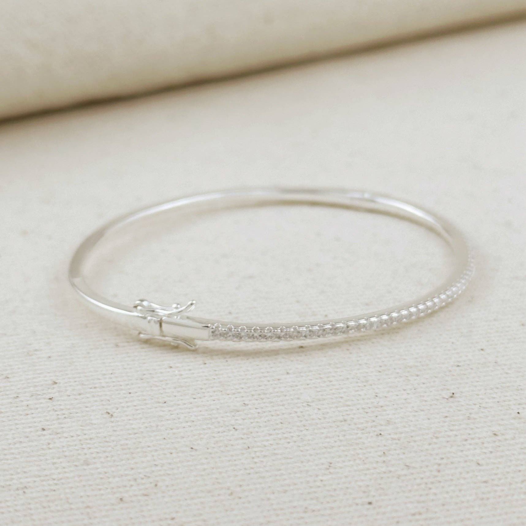 GoldFi - Wholesale Bangle Bracelet - 18k Gold Filled Thin Line CZ Bangle Bracelet0