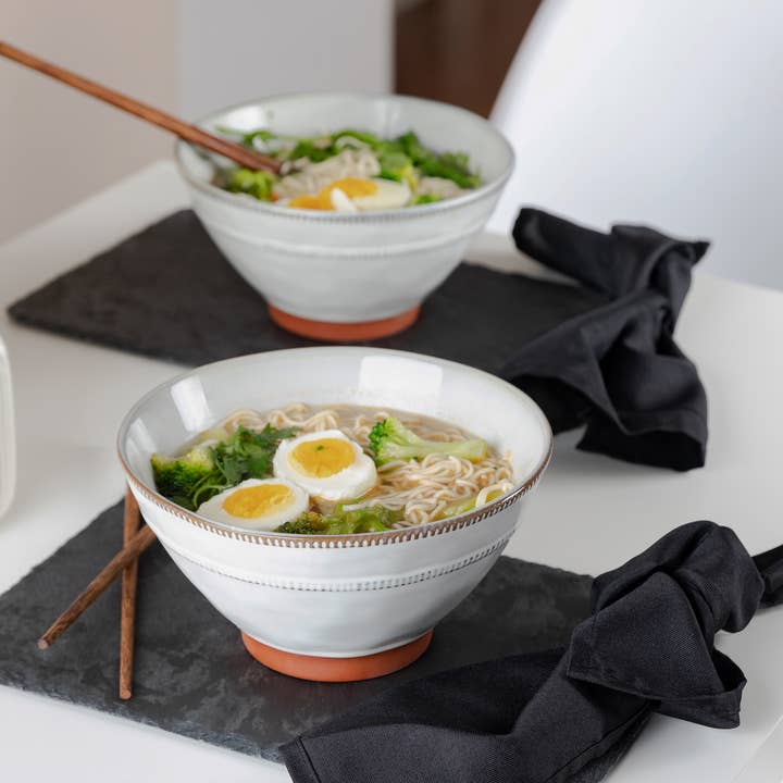 Kook - Wholesale Bowl - Kook Terracotta Ramen Bowls with Chopsticks, 36 oz, Set of 22