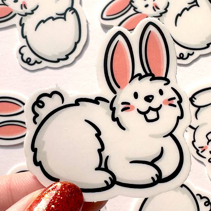 Autocollant Mini Lapin (Blanc) pour la vente par Shop Emily M