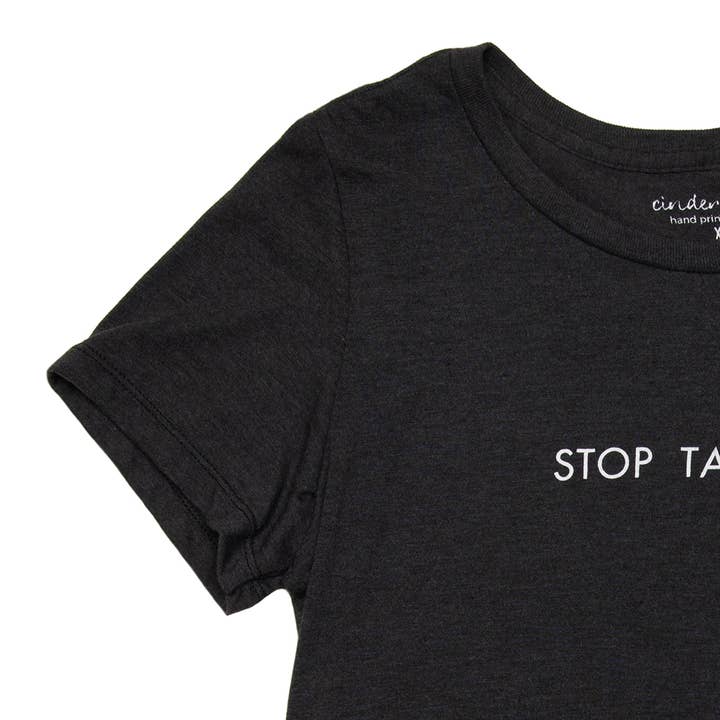 Cinder + Salt - Wholesale Screen Printed T-Shirt - Women's - Stop Talking Drape Ladies Tee1