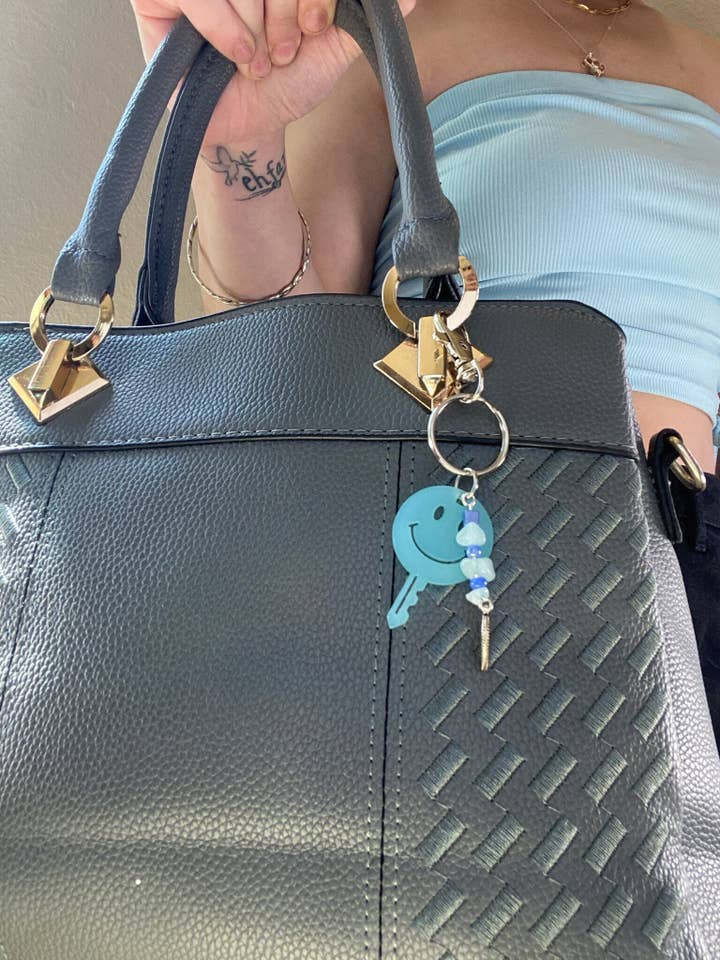 Smiley Keys | Plastic Keychain | Happy Purse Accessory | Zipper Pull | Keychain For Purse | Backpack Zipper Keychain for wholesale by StayTay Store