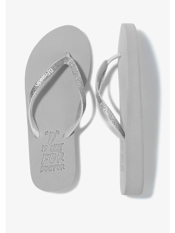 D.Franklin – wholesale Flipflops – Dam – Flip Flop Glitter Silver