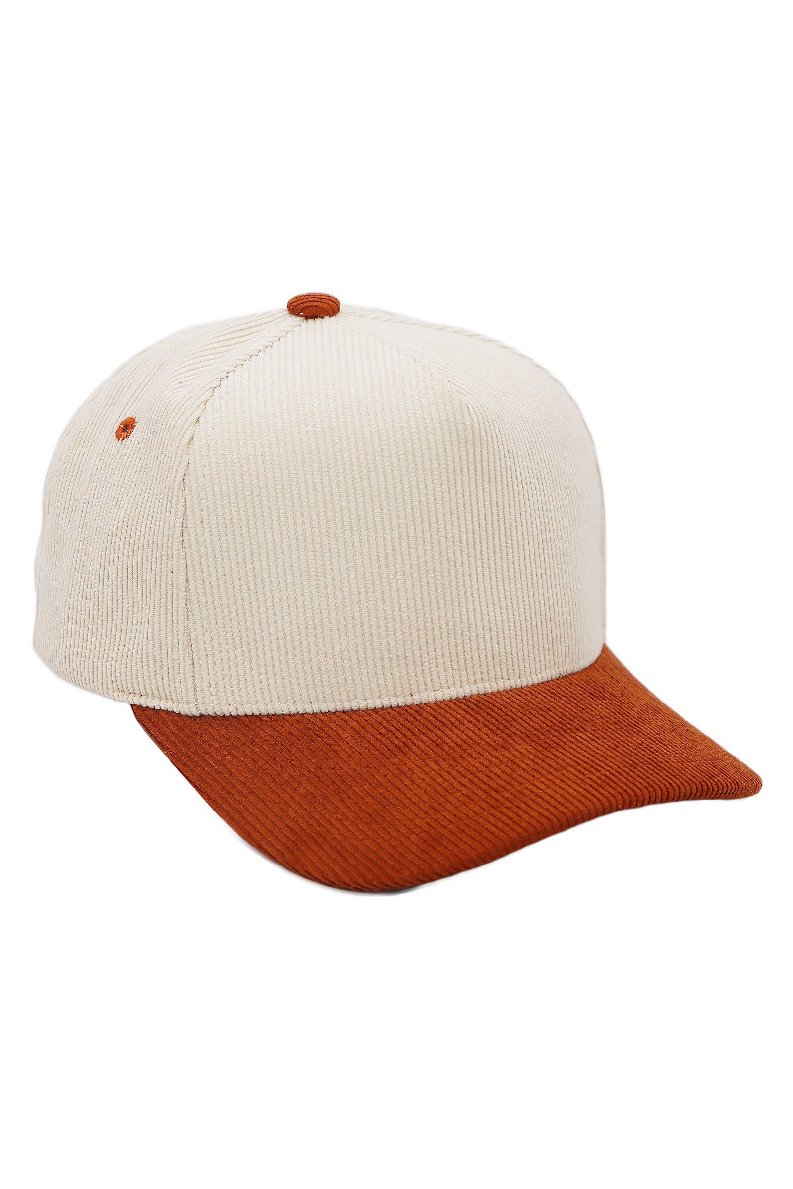 Cap Zone - Wholesale Baseball Cap - Unisex - Premium Corduroy Beige Upper Baseball Cap7