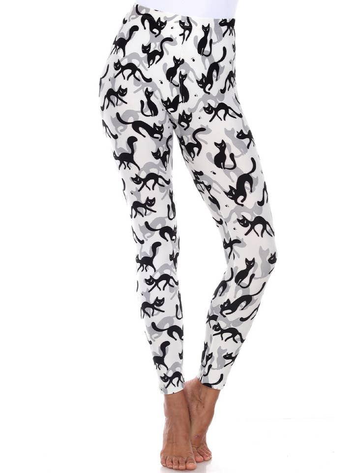 WHITE MARK - Wholesale Leggings - Dames - Superzachte legging met hoge taille met kattenprint4