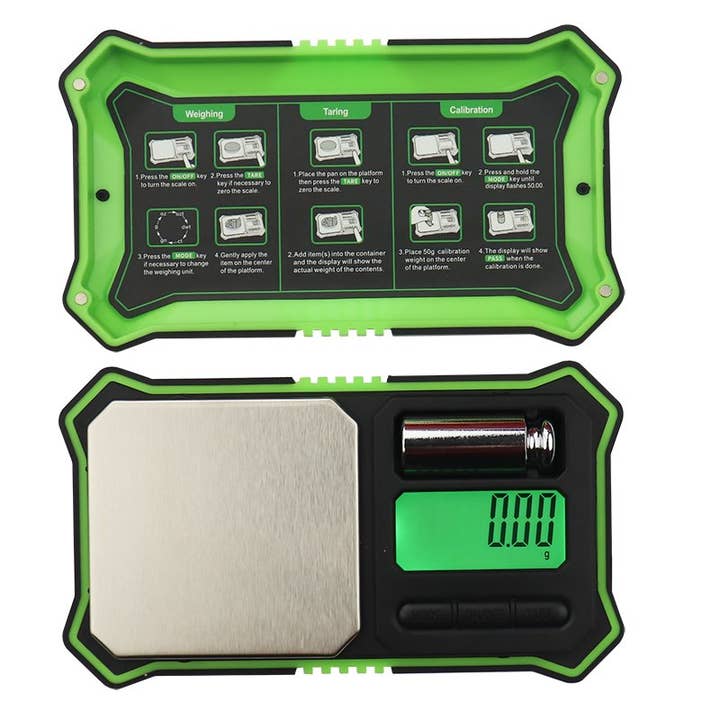 Adventure Market - Wholesale Kitchen Tool/Gadget - Fuzion - Green Digital Pocket Scale - 0.01 grams x 200 grams