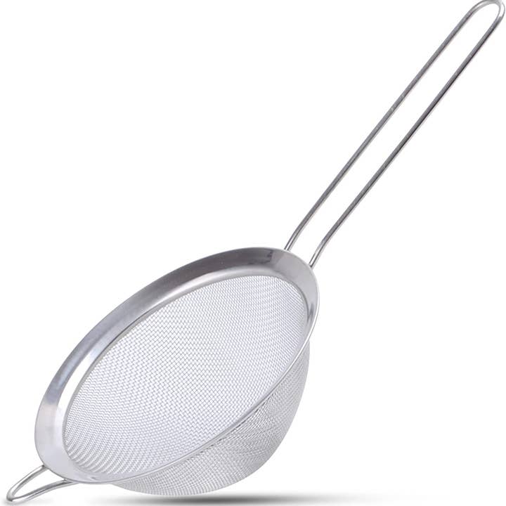 Alpine Cuisine Stainless Steel Strainer 8-Inch with Durable Mesh & Sturdy Handle - Kitchen Gadgets Tools & New Home Kitchen Essentials - Perfect for Sift, Strain, Drain, Oil & Tea for wholesale by Alpine Cuisine