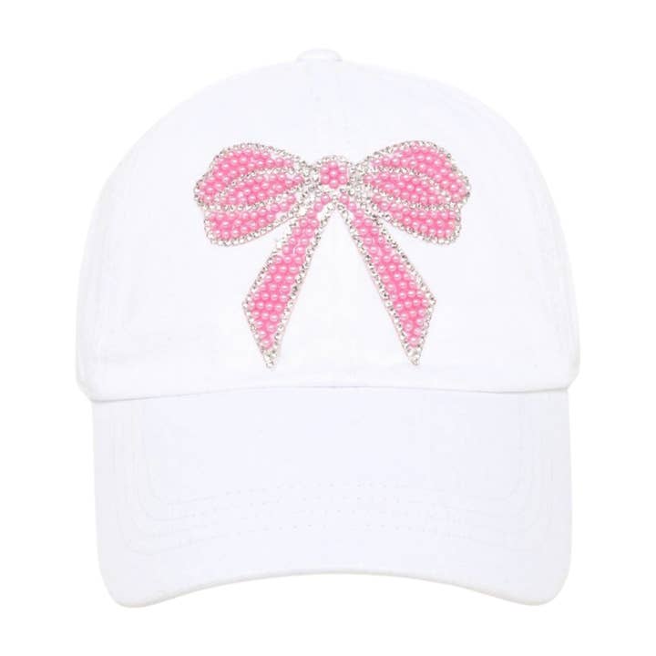 David And Young - Wholesale Baseball Cap - Women's - PEARLY PINK BOW DESIGNED BASEBALL CAP4