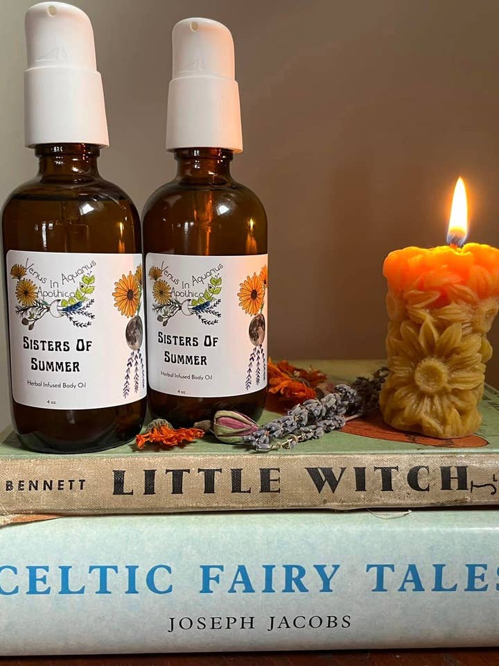Schwestern des Sommers. Kräuter-Körperöl. 4 oz für den Großhandel von Venus In Aquarius Apothica