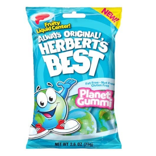 Shop The King - Wholesale Gummy - Herbert's Best Planet Gummi Candy Peg Bag 2.6 oz Bag (Pack of 12)