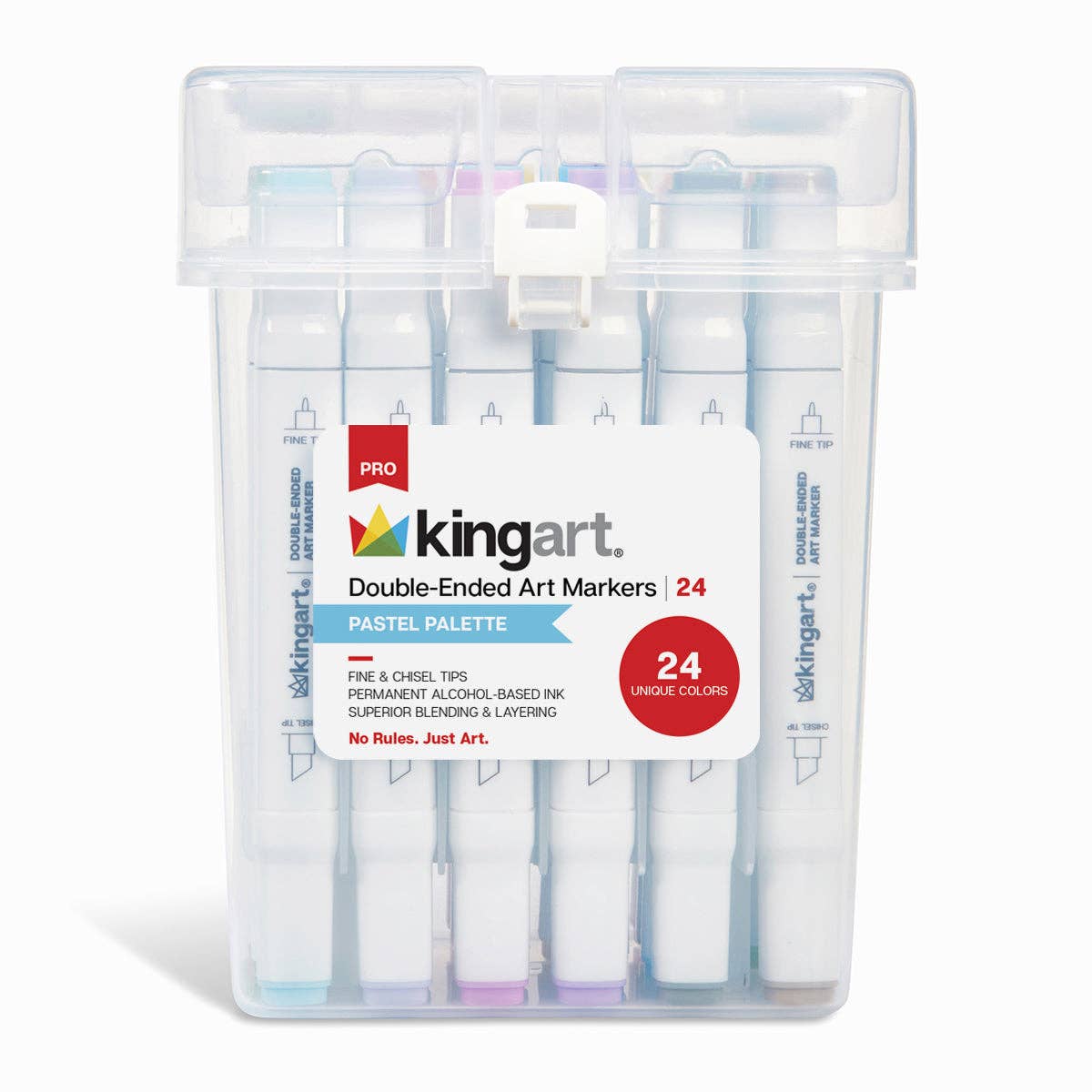 KINGART - Wholesale Marker - Double-Ended Alcohol Markers - 24 Pastel Colors7