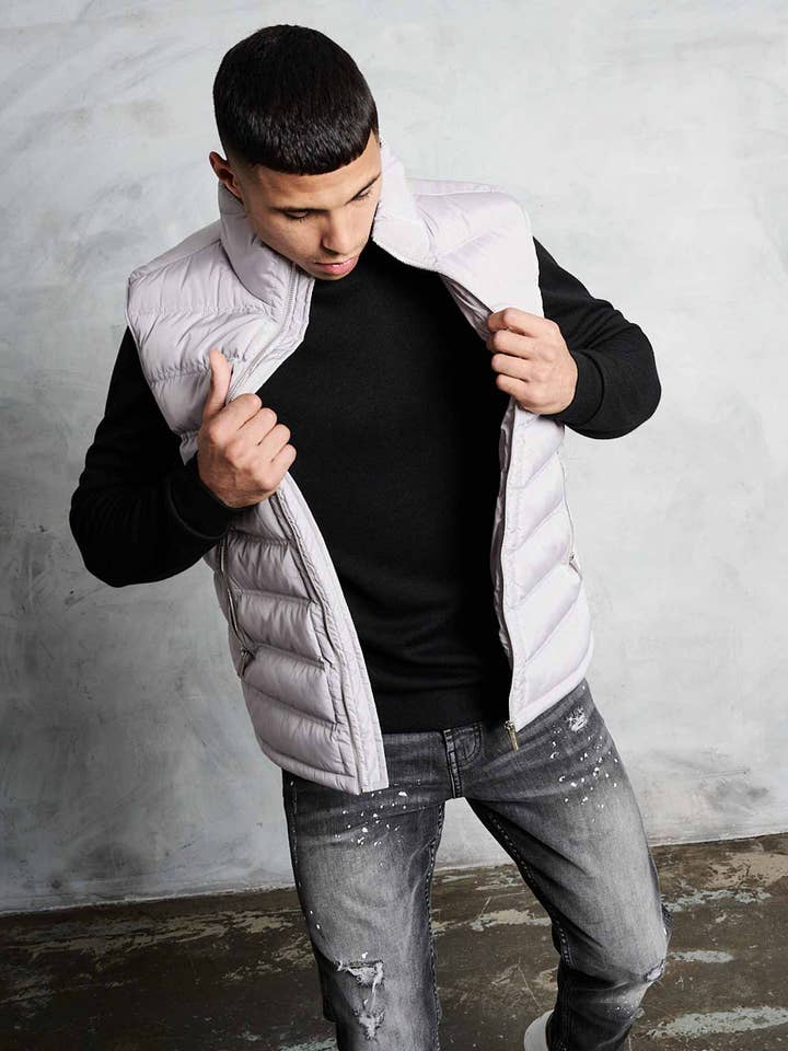 Phantom Puffer Gilet - Stone for wholesale by Jameson Carter