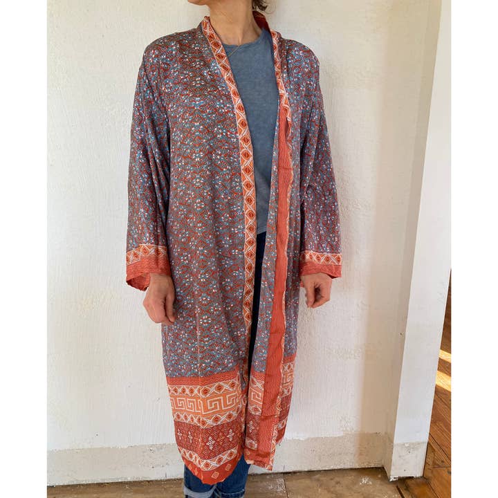 Seeds - Wholesale Robe - Women's - Silk Robe | Upcycled 100% Silk One Size Luxury1