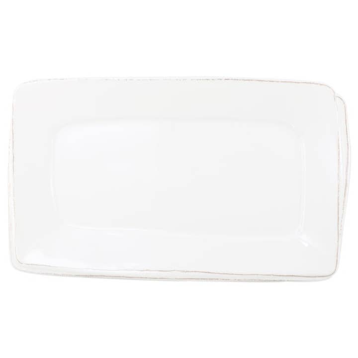 Melamine Lastra White Rectangular Platter for wholesale by VIETRI Inc.