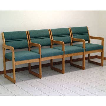 Valley Four Seat Chair w/Center Arms 1040596 for wholesale by FIXTUREDISPLAYS