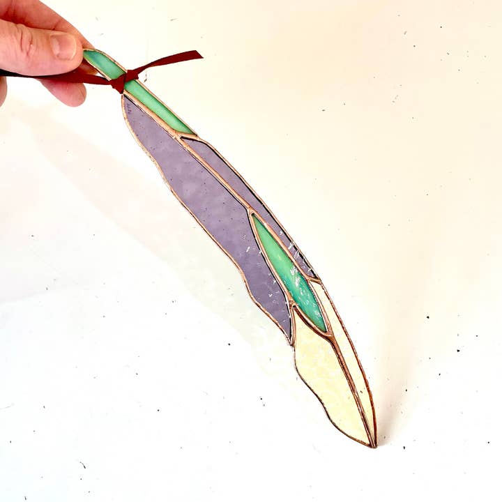 Glas-in-lood Diamant Oog Veer voor wholesale door Colin Adrian Glass