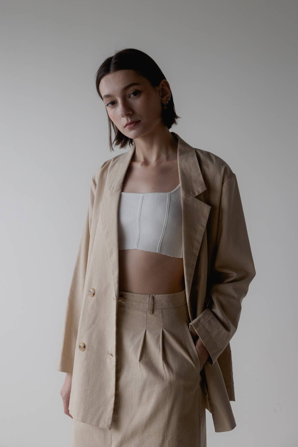 MOD REF - Wholesale Blazer - Women's - The Arla Jacket | Oversized Linen Blazer19