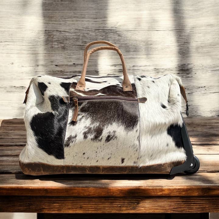 Western Linens - Wholesale Weekender Bag - Women's - All cowhide rolling luggage duffle bag 0