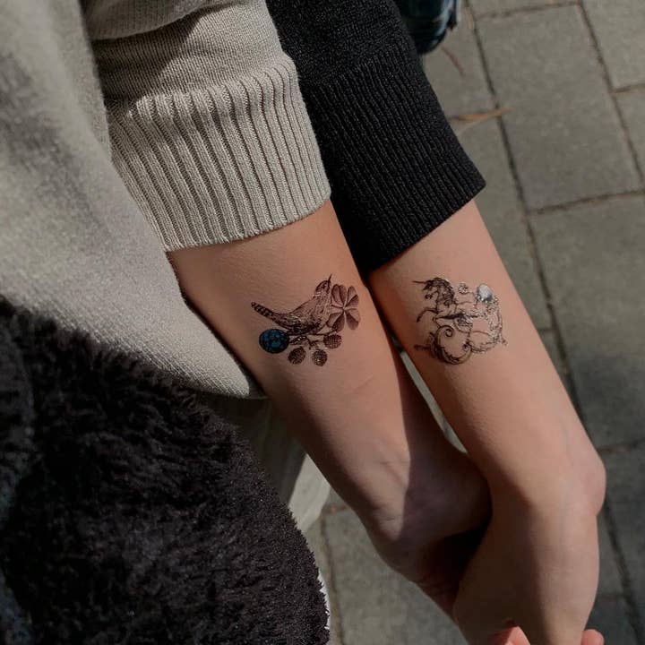 Sparrow Trinket Temporary Tattoos Stickers for wholesale by PAPERSELF