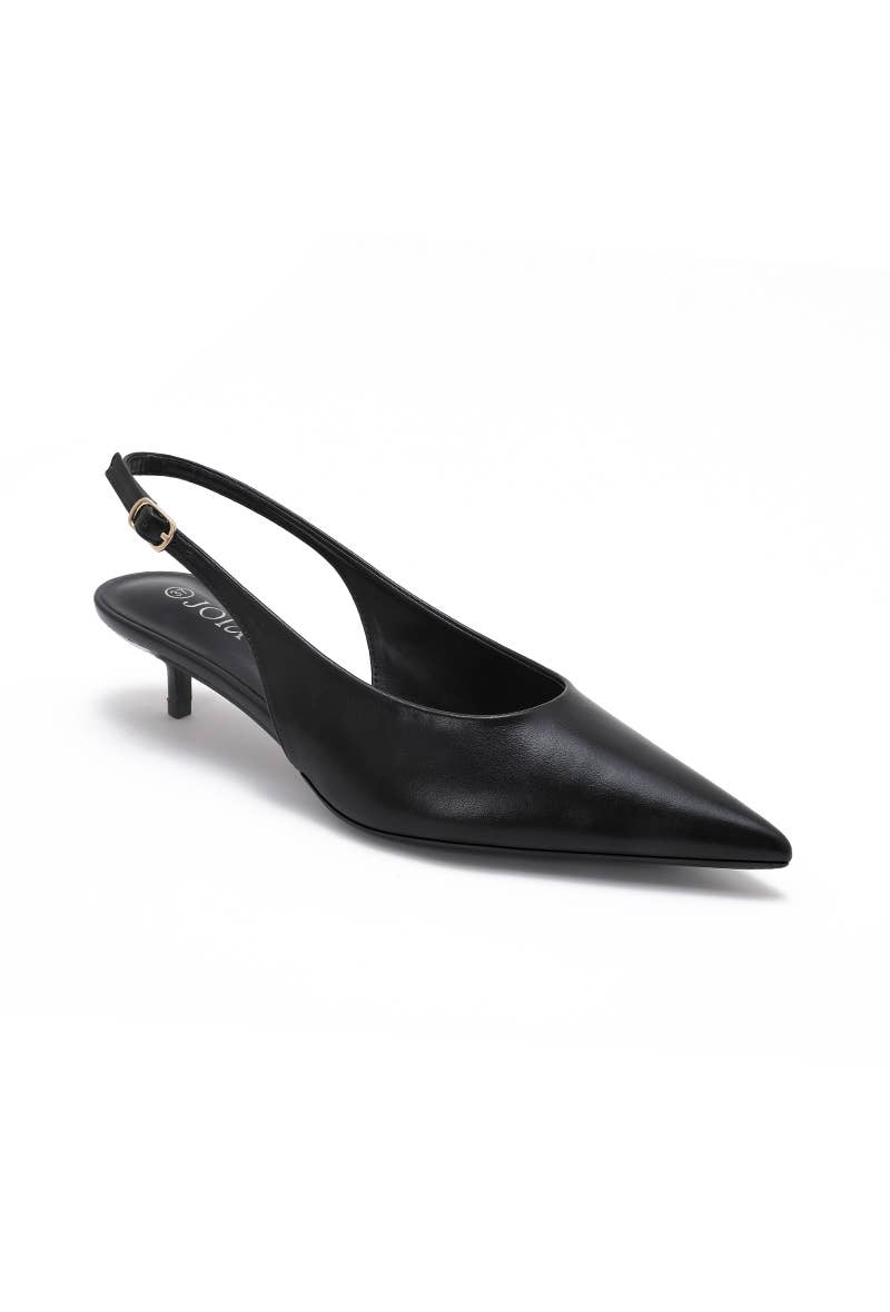 Joia Paris - Wholesale Low Heels - Women's - Pointed toe slingback pump, small thin heel H8-1021E0
