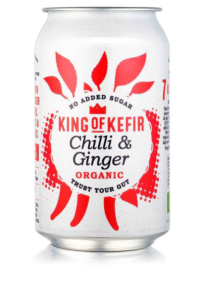 King of Kefir Organic Bio Chilli & Ginger 330ml Can for wholesale by king of kefir