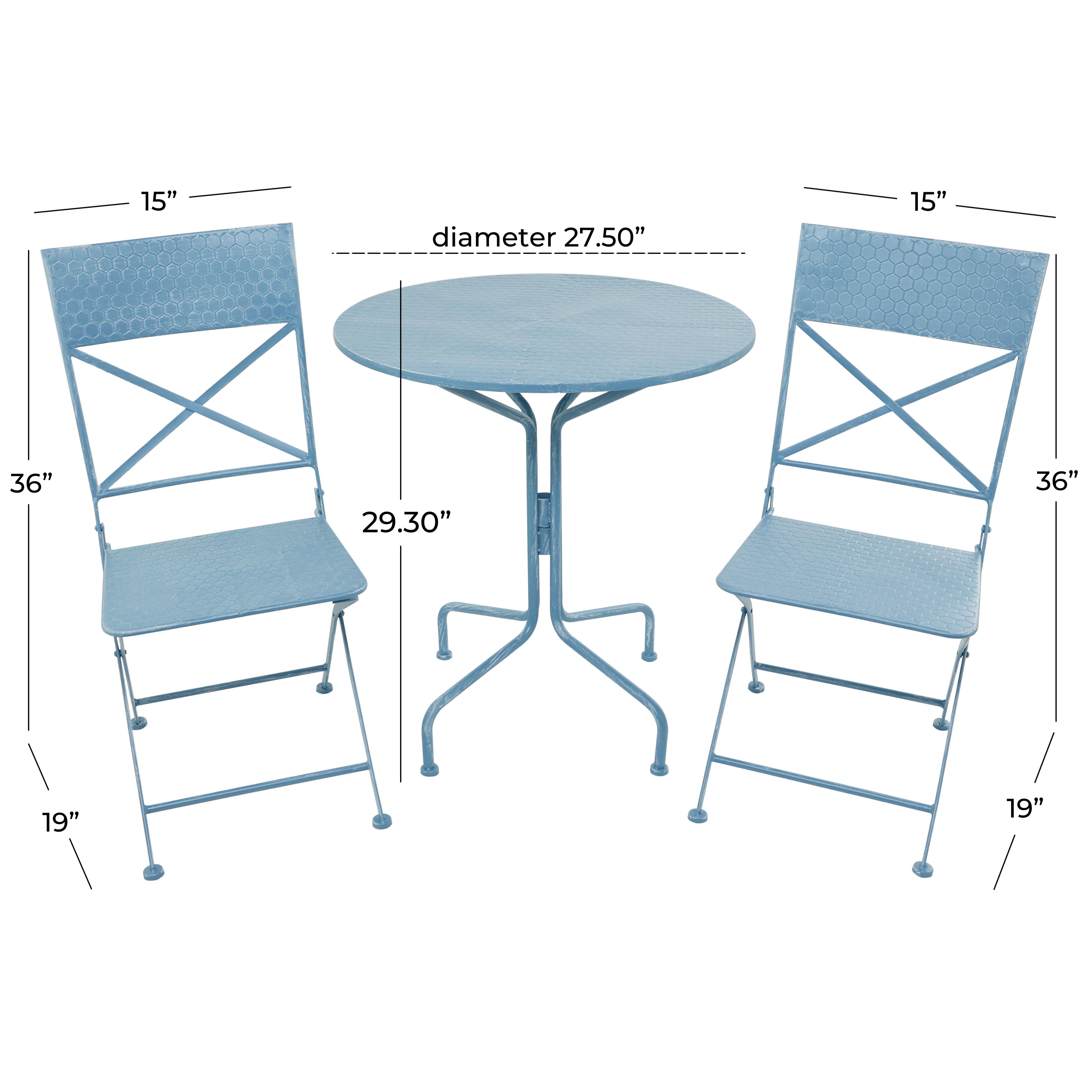 Import Corner – wholesale Chair – A-91437: METAL BISTRO SET SET OF 3 29", 36", 36"H2
