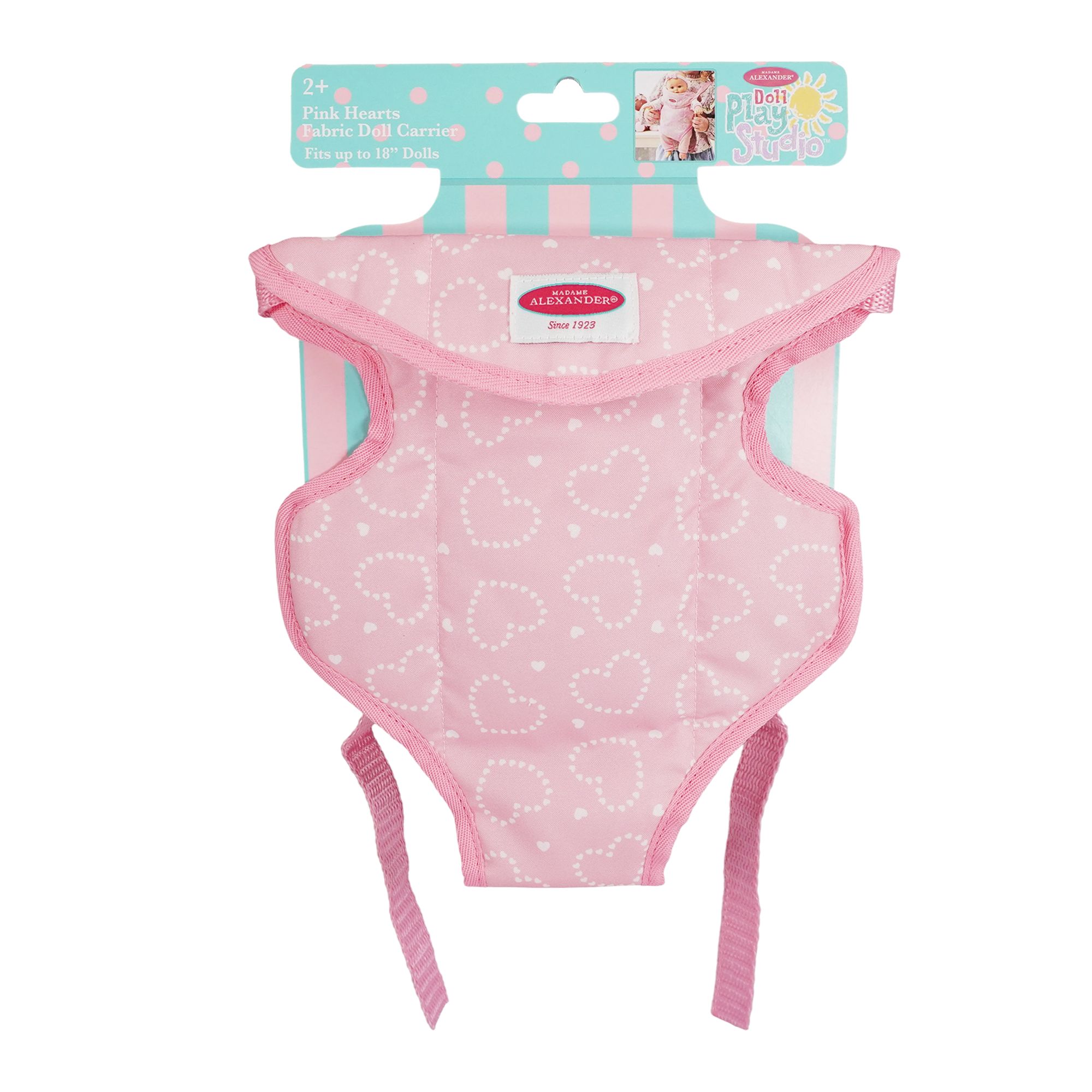 Madame Alexander - Wholesale Doll - Kids - 18in Pink Hearts Fabric Carrier0