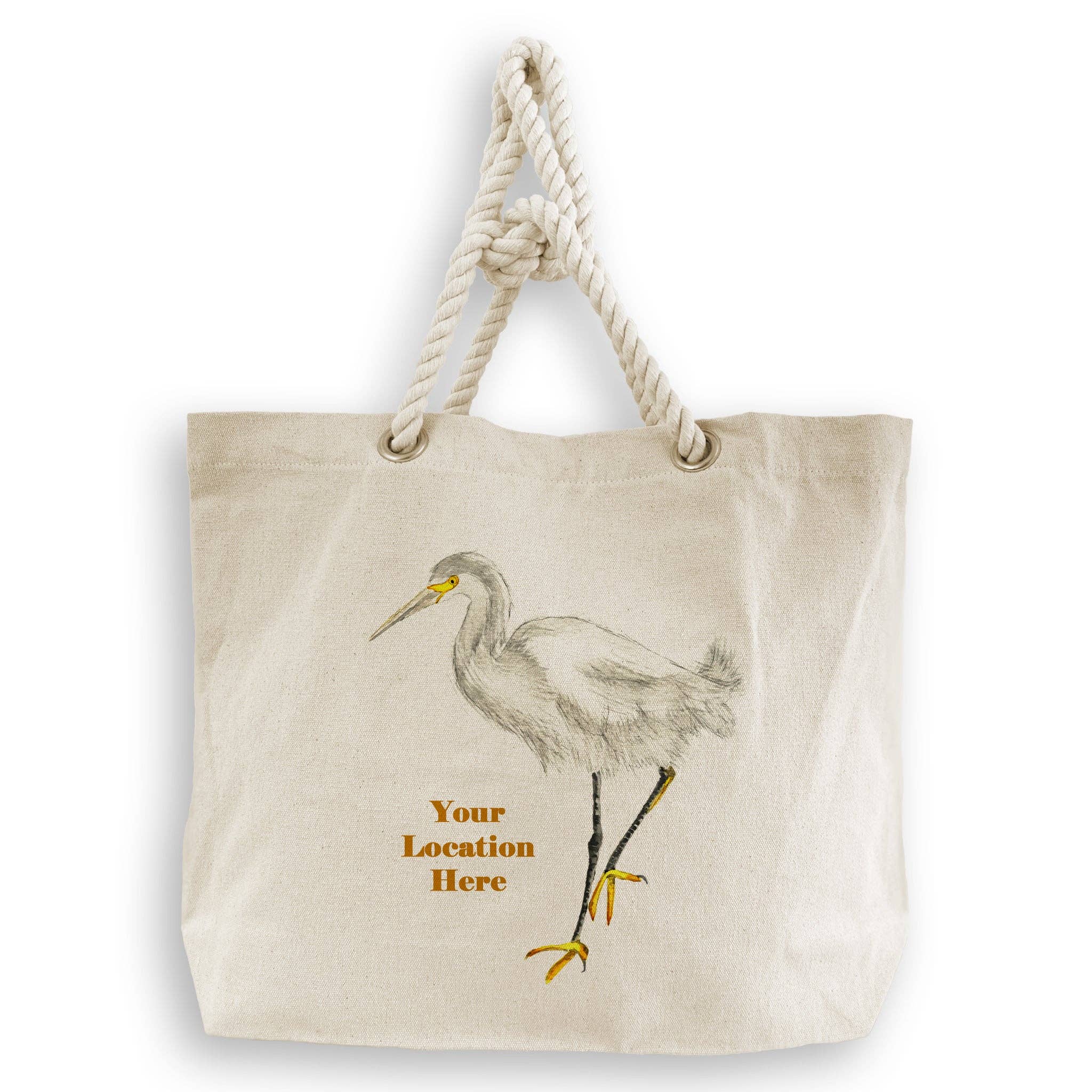 French Graffiti - Wholesale Tea Towel - Egret with Location6