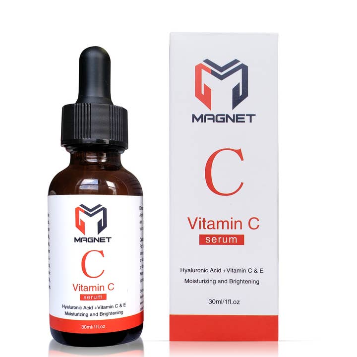 Sérum à la vitamine C (acide hyaluronique et vitamine E) pour la vente par Magnet Body Care