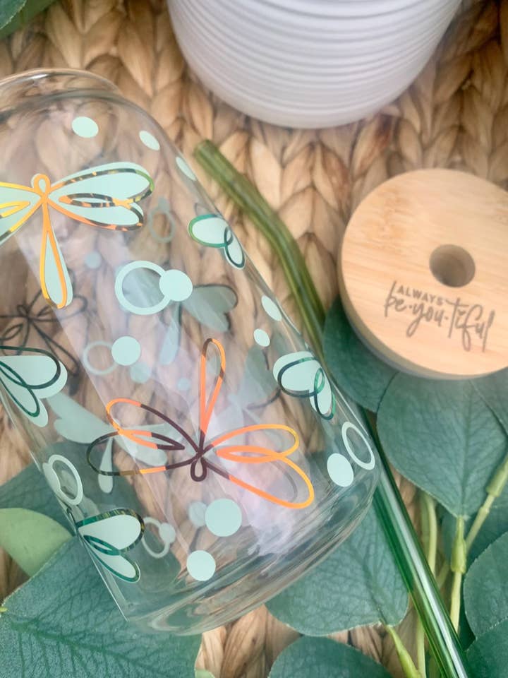 Bicchiere da birra Dragonfly, Libbey Glass 16oz o 20oz per la vendita all'ingrosso da parte di Bonita Bella Creations